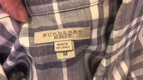 how to identify Burberry shirts